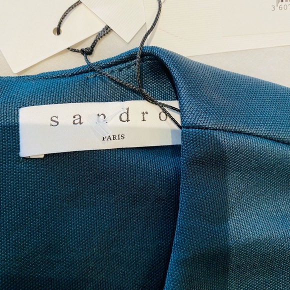 Sandro Mabel Chevron Mini Dress Women NWT - Picture 6 of 9